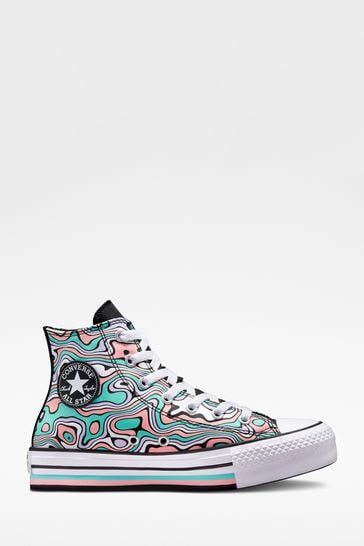 Converse Pink Mystic Gems High Top Lift Youth Trainers