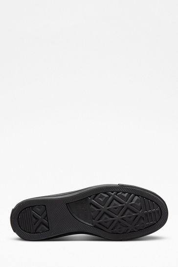 Black leather shop converse youth