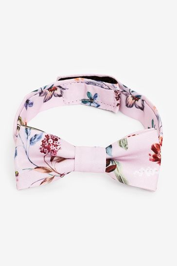 Pink Floral Bow Tie (1-16yrs)
