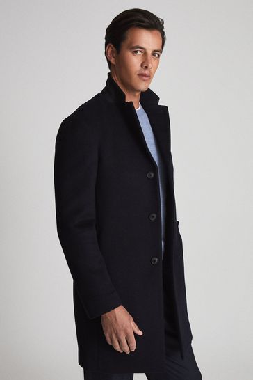 Reiss epsom coat top navy