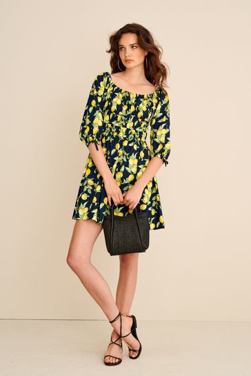 Buy Print Poplin Seam Detail Mini Dress from Next Luxembourg