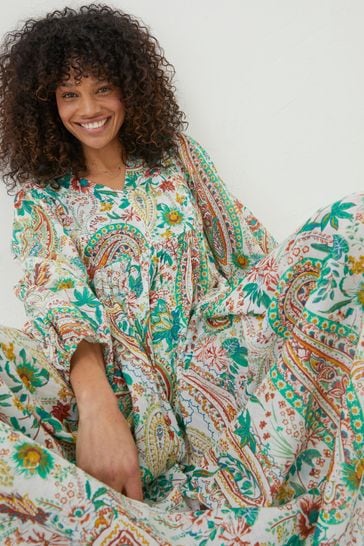 Buy FatFace Natural Jocelyn Paisley Maxi Dress from Next Luxembourg