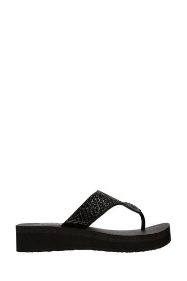 Skechers Black Vinyasa Glamour On Womens Sandals