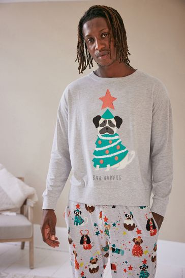Mens christmas best sale pyjama top