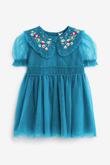 Mesh collar dress clearance