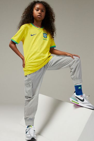 Nike Yellow Brazil Home Stadium Football T-Shirt
