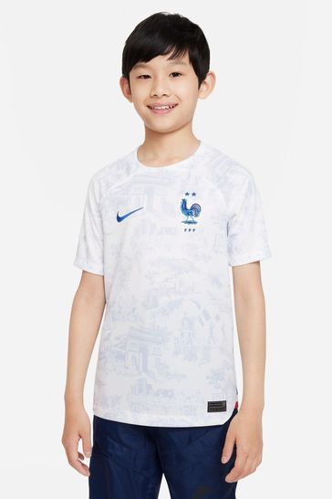 Nike White France Away Stadium Football T-Shirt