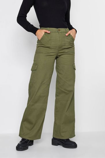 Buy Long Tall Sally Green Loose Utility Trousers from Next Bahrain