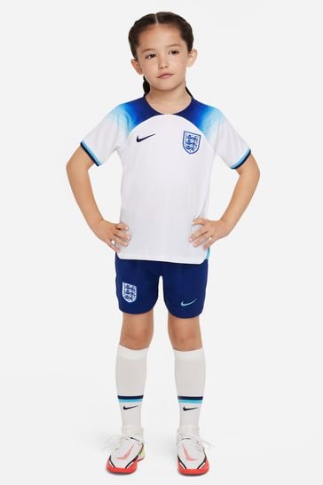 Nike White Blank Little Kids England Home Football Kit
