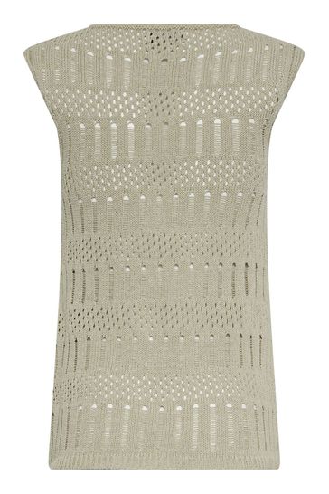 Sally Cable Knit Tank in Cream