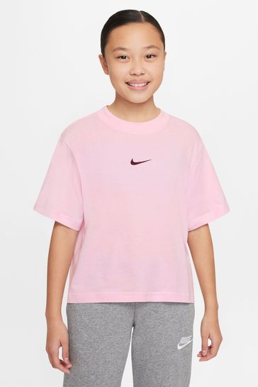 Nike Light Pink Oversized Essentials Boxy T-Shirt