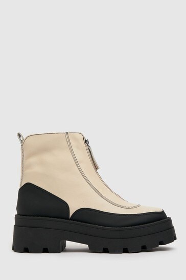 Schuh White The Edit Pyper Leather Boots
