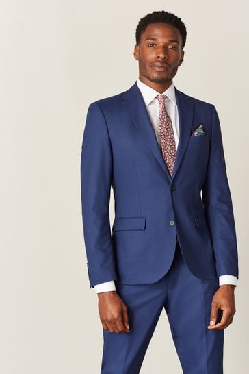 Buy Bright Blue Slim Fit Suit Jacket from Next Luxembourg