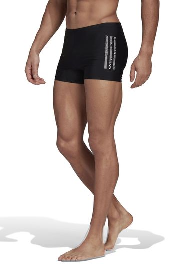 adidas Black 3-Stripes Swim Boxers