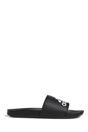 adidas Dark Black Sportswear Adilette Comfort Slides