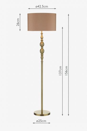 Dar Lighting Chrome Alicante Floor Lamp With Shade With Shade