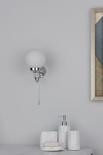 Dar Lighting Chrome Biba Bathroom Wall Light