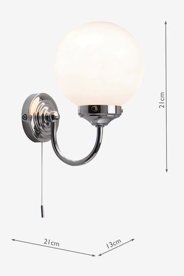 Dar Lighting Chrome Biba Bathroom Wall Light