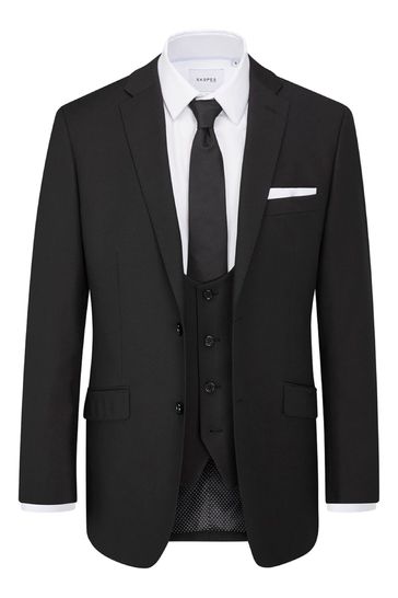 Black slim fit suit jacket sales