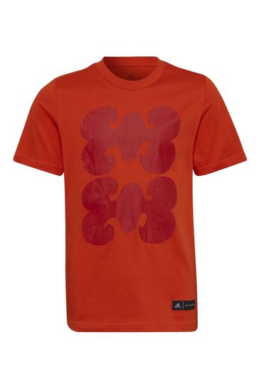 adidas Orange Marimekko Graphic T-Shirt