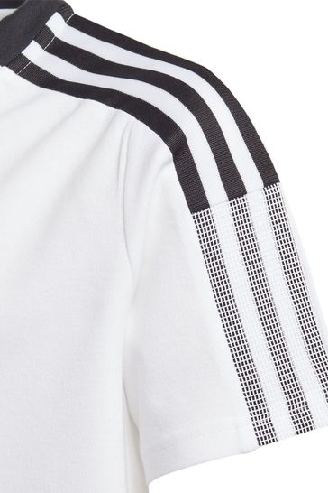 Adidas white striped t shirt new arrivals