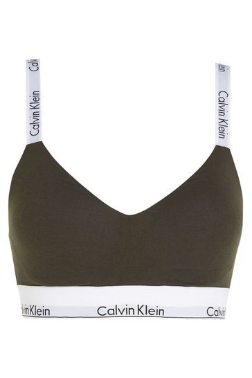 Buy Calvin Klein Green Modern Cotton Lined Bralette from Next Ireland