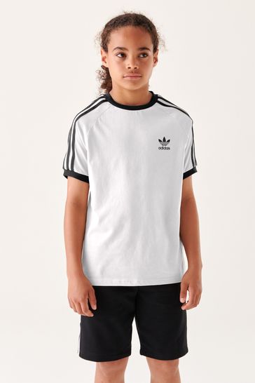 adidas Originals Junior White Adicolor 3-Stripes T-Shirt