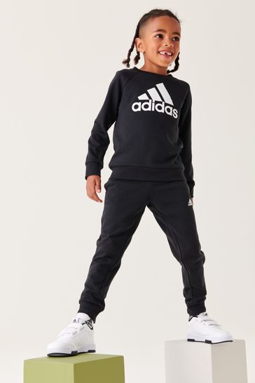 adidas Black Kids Essentials Logo Joggers Set