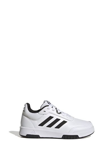 adidas White/Black Tensaur Sport Training Lace Shoes