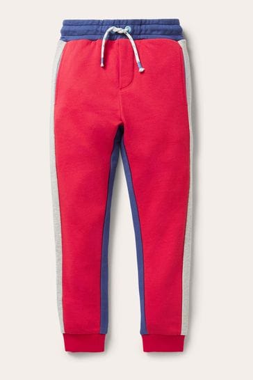 Boden Red Contrast Leg Joggers