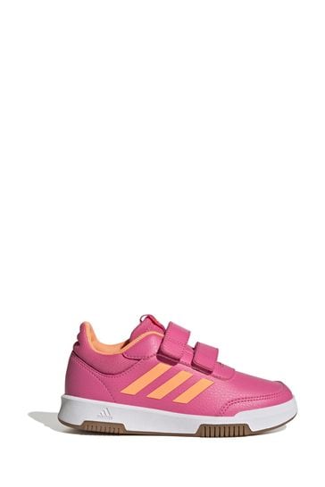 Zapatillas de deporte en rosa y naranja para niños con tiras de velcro Tensaur de adidas