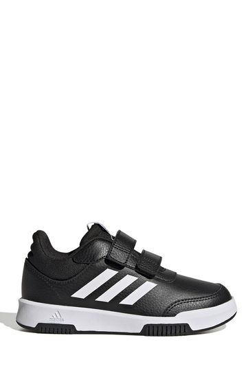 adidas Black/White Kids Sportswear Tensaur Hook And Loop Trainers