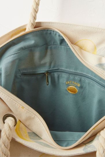Buy FatFace Natural Capri Lemon Beach Bag from Next Luxembourg