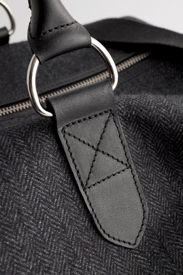 Buy Black Herringbone Tweed Holdall from Next USA