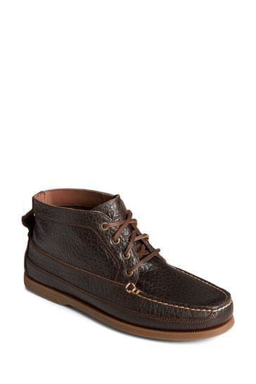 Sperry Brown Authentic Original Boat Chukka Tumbled Boots