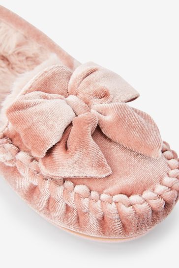 Pink velvet slippers store