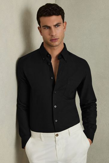 Slim fit cotton oxford shirt cheap