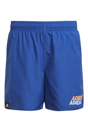 adidas Blue Junior Lineage Swim Shorts