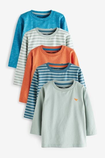 Multi Minerals 5 Pack Long Sleeve T-Shirts (3mths-7yrs)