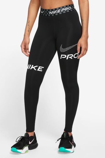 Buy Nike Black Pro Dri-FIT Mid-Rise Leggings from Next Luxembourg