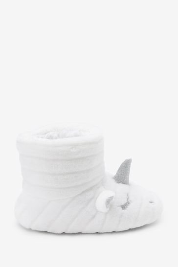 White Unicorn Slipper Boots