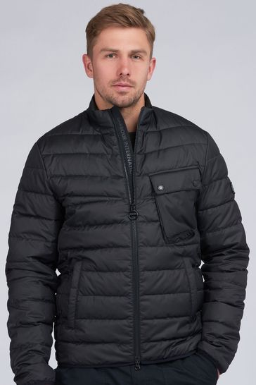 Buy Barbour International Winter Chain Quilted Black Jacket from