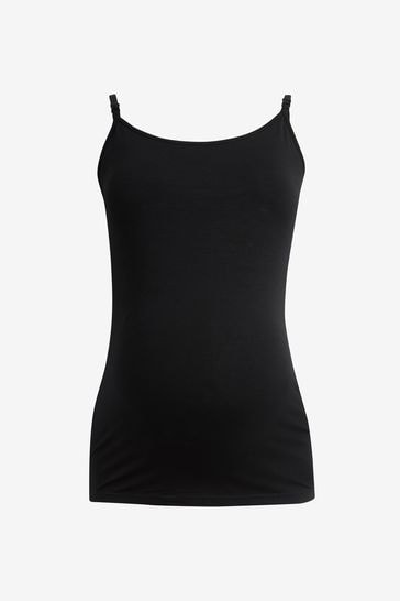 Buy Black Maternity Nursing Vest from Next Luxembourg