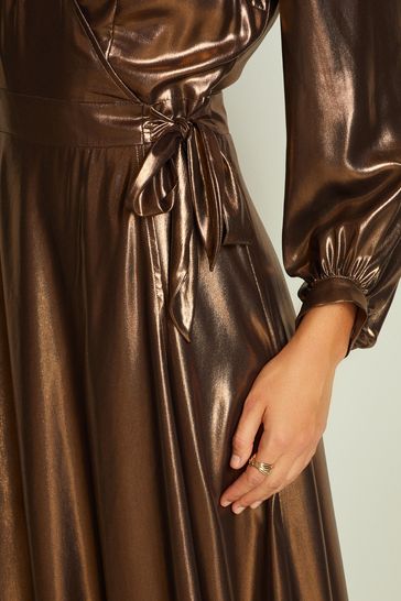 Bronze wrap 2025 dress