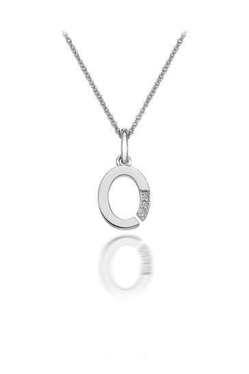 Hot Diamonds Silver Micro Initial Pendant Necklace