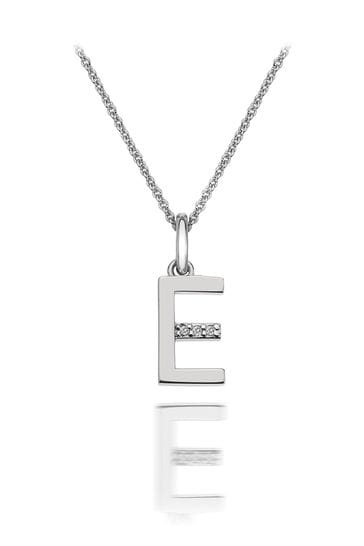 Hot Diamonds Silver Micro Initial Pendant Necklace