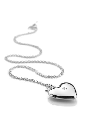 Hot Diamonds Silver Tone Romantic Heart Locket Necklace ONE Womens