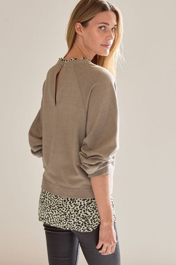 Sweatshirt sales layered shirt
