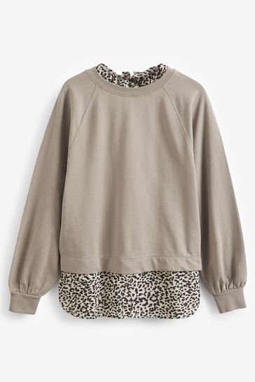 Layered sweatshirt sales