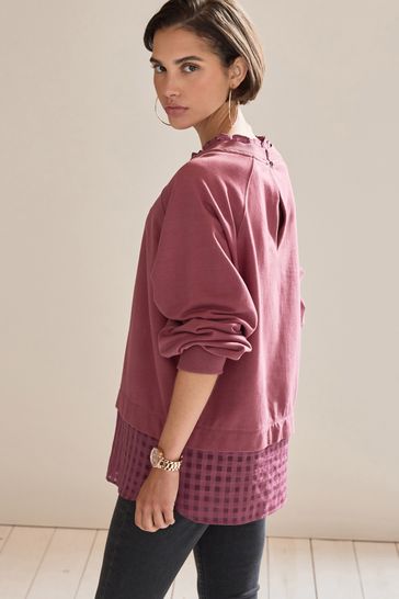 Layered sweatshirt sales